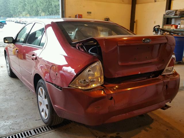 3FAHP06Z56R227929 - 2006 FORD FUSION S RED photo 3