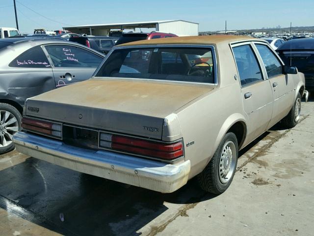 1C4A869X6EW168221 - 1984 BUICK SKYLARK X- BROWN photo 4