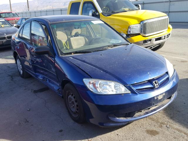 2HGES16345H578758 - 2005 HONDA CIVIC DX V BLUE photo 1