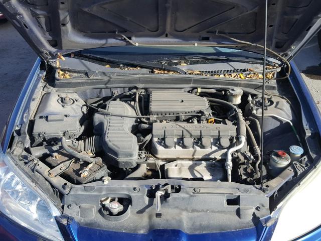 2HGES16345H578758 - 2005 HONDA CIVIC DX V BLUE photo 7