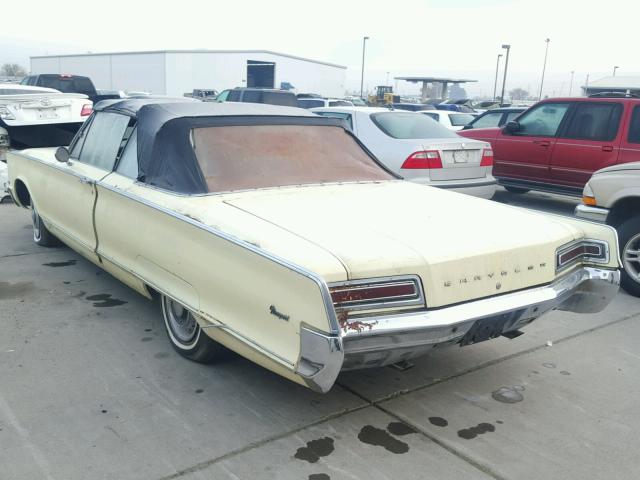 CL27G63223444 - 1966 CHRYSLER NEWPORT YELLOW photo 3