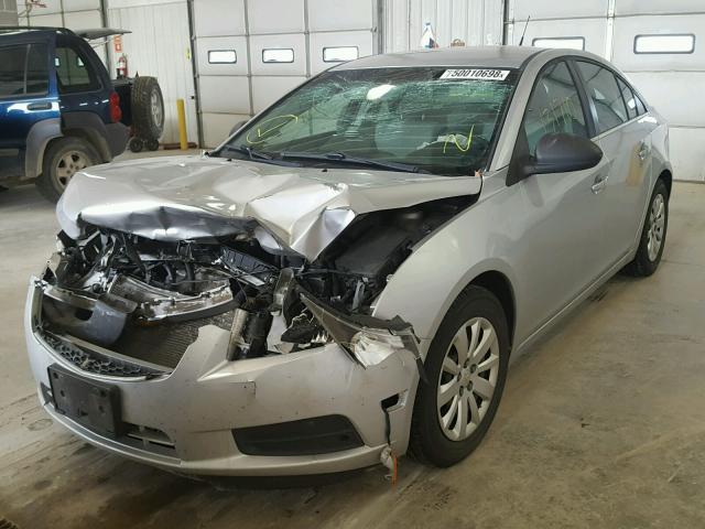 1G1PC5SH0B7150974 - 2011 CHEVROLET CRUZE LS SILVER photo 2