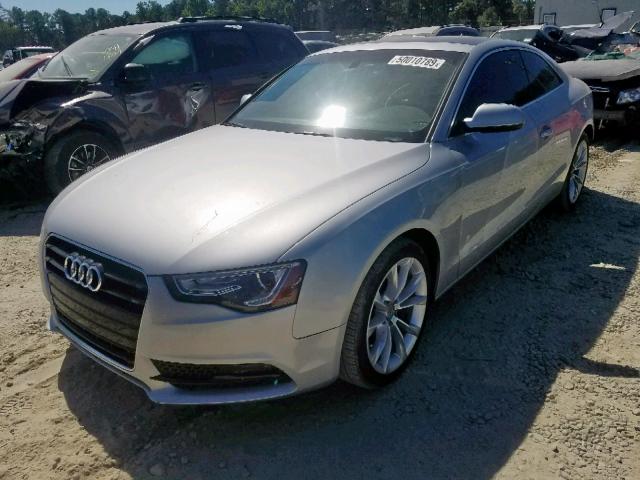 WAULFAFR3DA001079 - 2013 AUDI A5 PREMIUM SILVER photo 2