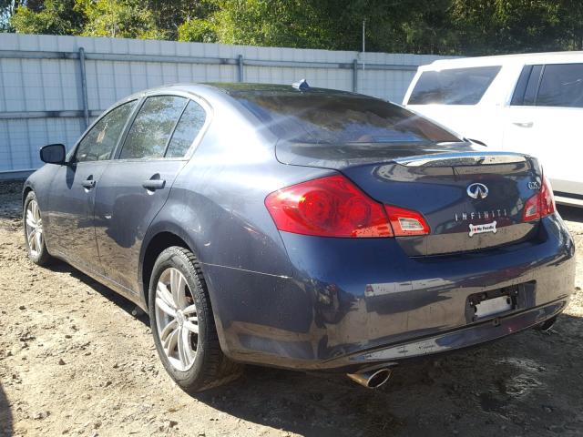 JN1DV6AP5BM830389 - 2011 INFINITI G25 BASE GRAY photo 3