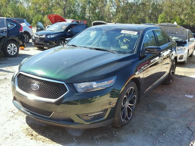 1FAHP2KT7DG170747 - 2013 FORD TAURUS SHO GREEN photo 2