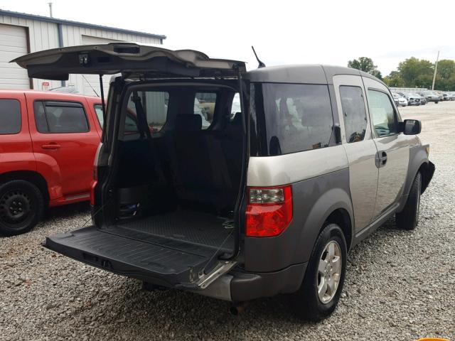 5J6YH185X3L021467 - 2003 HONDA ELEMENT EX GRAY photo 4