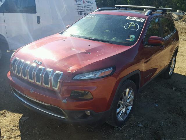 1C4PJLDBXEW157533 - 2014 JEEP CHEROKEE L RED photo 2