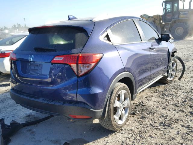 3CZRU5H73GM724535 - 2016 HONDA HR-V EXL BLUE photo 4