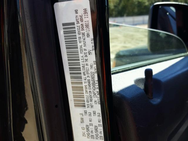 1D4PT4GX8BW606522 - 2011 DODGE NITRO HEAT BLACK photo 10