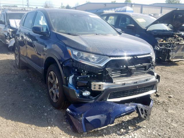 5J6RW2H88KA009077 - 2019 HONDA CR-V EXL BLUE photo 1