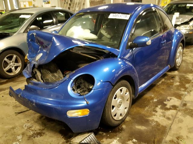 3VWBP21C63M433295 - 2003 VOLKSWAGEN NEW BEETLE BLUE photo 2