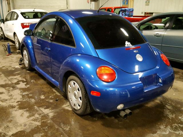 3VWBP21C63M433295 - 2003 VOLKSWAGEN NEW BEETLE BLUE photo 3