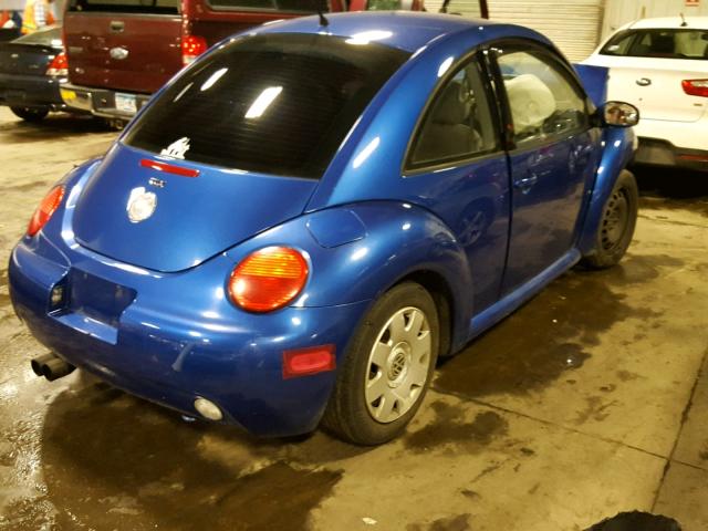 3VWBP21C63M433295 - 2003 VOLKSWAGEN NEW BEETLE BLUE photo 4