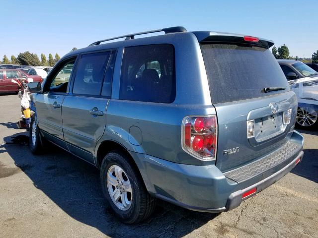 5FNYF18258B021503 - 2008 HONDA PILOT VP TURQUOISE photo 3