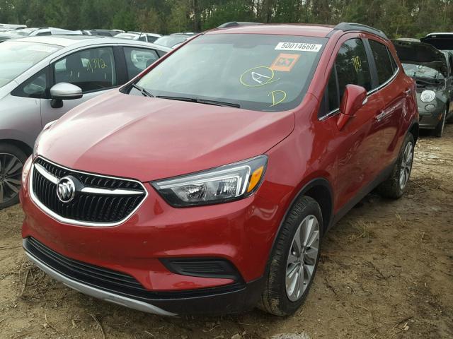 KL4CJASB4HB158804 - 2017 BUICK ENCORE PRE RED photo 2