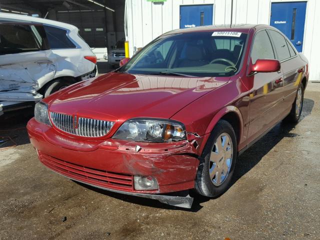 1LNHM86S15Y611030 - 2005 LINCOLN LS BURGUNDY photo 2