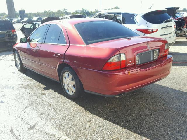 1LNHM86S15Y611030 - 2005 LINCOLN LS BURGUNDY photo 3