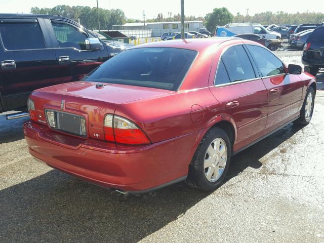1LNHM86S15Y611030 - 2005 LINCOLN LS BURGUNDY photo 4