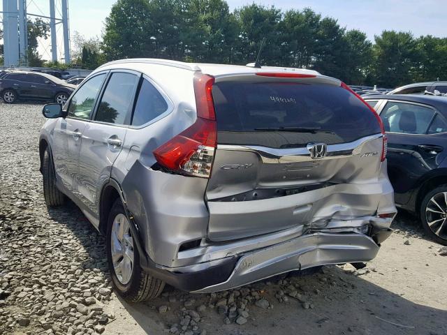 2HKRM4H7XGH610604 - 2016 HONDA CR-V EXL SILVER photo 3