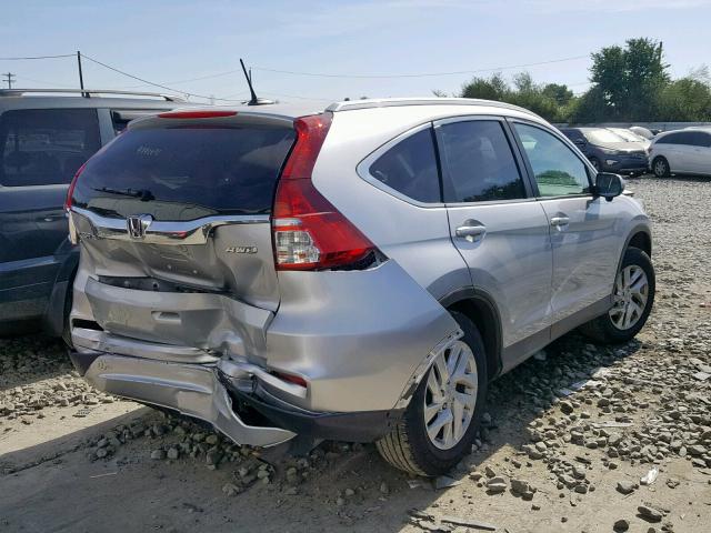 2HKRM4H7XGH610604 - 2016 HONDA CR-V EXL SILVER photo 4