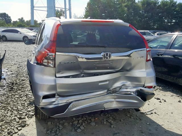 2HKRM4H7XGH610604 - 2016 HONDA CR-V EXL SILVER photo 9