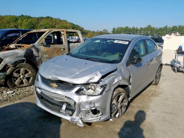 1G1JF5SB7K4125743 - 2019 CHEVROLET SONIC PREM SILVER photo 2