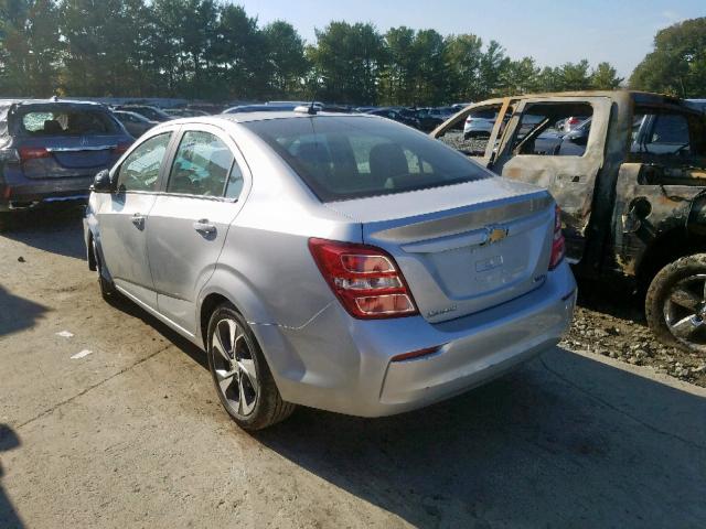 1G1JF5SB7K4125743 - 2019 CHEVROLET SONIC PREM SILVER photo 3