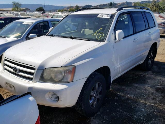 JTEGF21A020052288 - 2002 TOYOTA HIGHLANDER WHITE photo 2