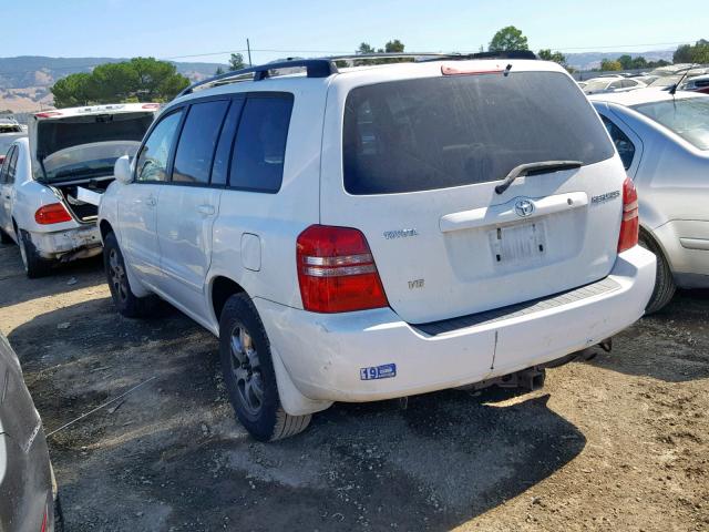 JTEGF21A020052288 - 2002 TOYOTA HIGHLANDER WHITE photo 3