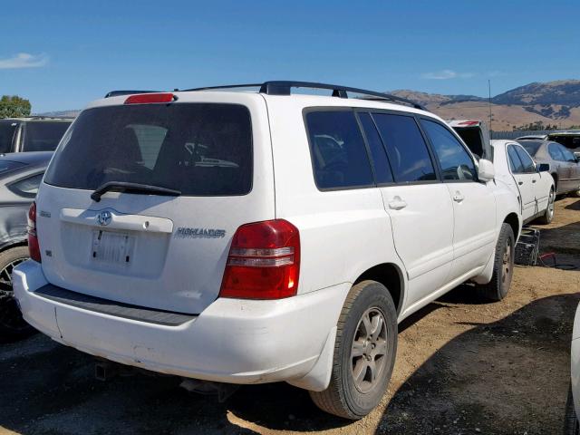 JTEGF21A020052288 - 2002 TOYOTA HIGHLANDER WHITE photo 4