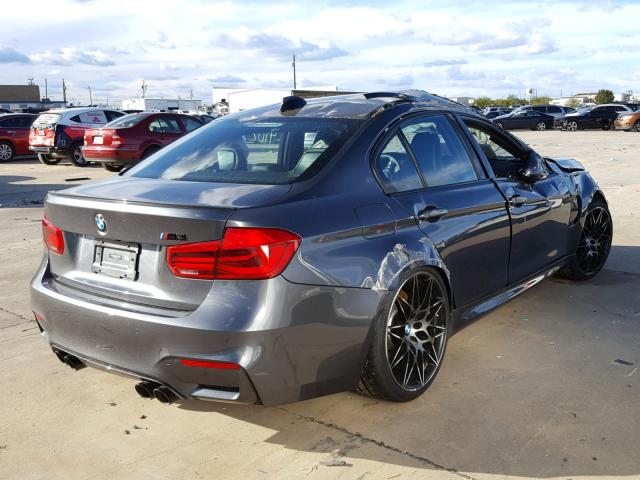 WBS8M9C58J5J79517 - 2018 BMW M3 GRAY photo 4