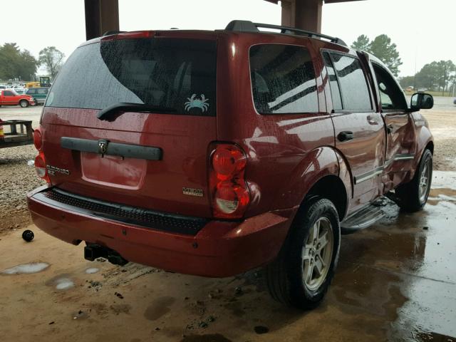 1D8HD48217F547209 - 2007 DODGE DURANGO SL RED photo 4