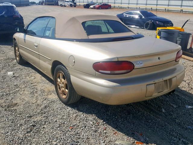 3C3EL55H8WT314889 - 1998 CHRYSLER SEBRING JX GOLD photo 3