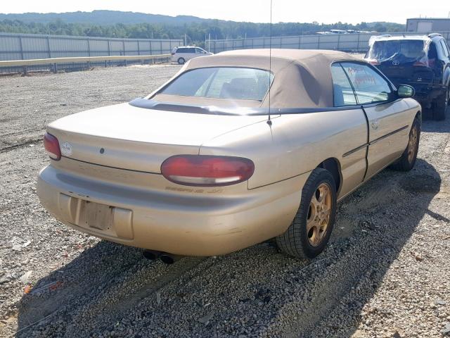 3C3EL55H8WT314889 - 1998 CHRYSLER SEBRING JX GOLD photo 4