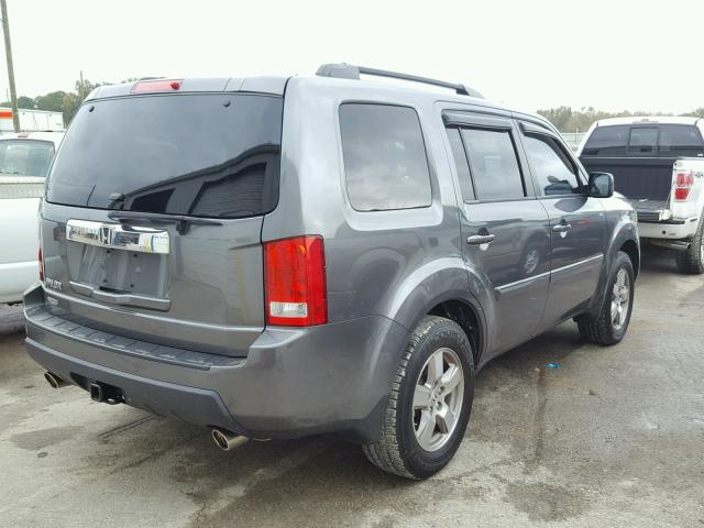 5FNYF3H75BB024996 - 2011 HONDA PILOT EXLN GRAY photo 4