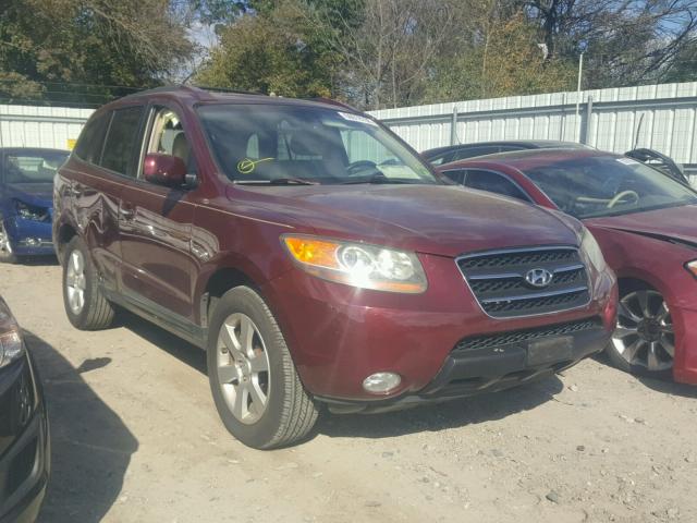 5NMSH73E27H038826 - 2007 HYUNDAI SANTA FE S MAROON photo 1