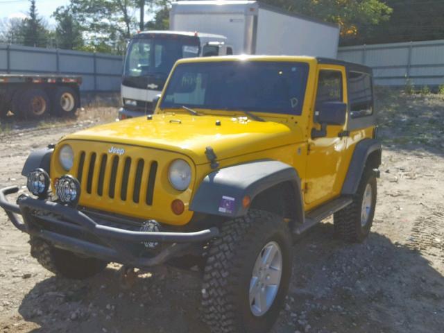 1J4FA24168L511612 - 2008 JEEP WRANGLER X YELLOW photo 2