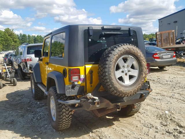 1J4FA24168L511612 - 2008 JEEP WRANGLER X YELLOW photo 3