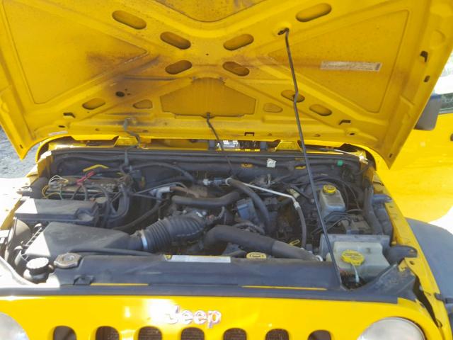 1J4FA24168L511612 - 2008 JEEP WRANGLER X YELLOW photo 7