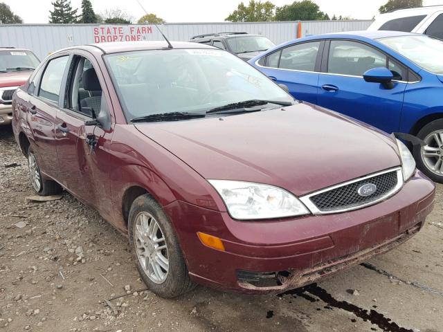 1FAHP34N67W265024 - 2007 FORD FOCUS ZX4 BURGUNDY photo 1