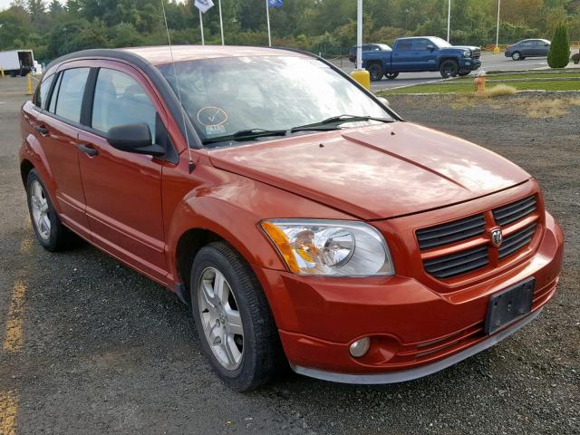 1B3HB48BX7D127109 - 2007 DODGE CALIBER SX ORANGE photo 1