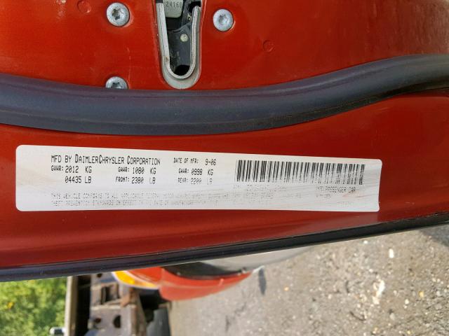 1B3HB48BX7D127109 - 2007 DODGE CALIBER SX ORANGE photo 10