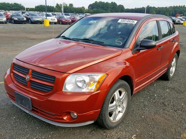 1B3HB48BX7D127109 - 2007 DODGE CALIBER SX ORANGE photo 2