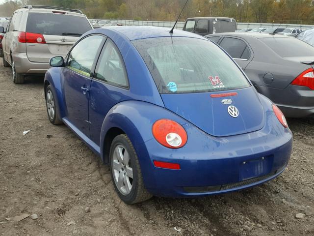 3VWRW31C77M519342 - 2007 VOLKSWAGEN NEW BEETLE BLUE photo 3