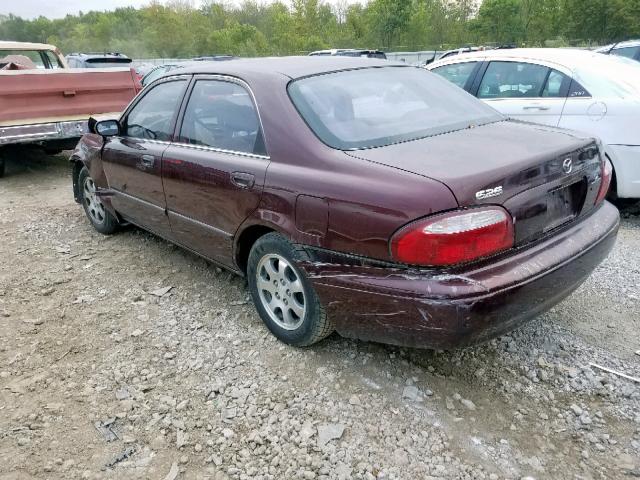 1YVGF22C325296521 - 2002 MAZDA 626 LX MAROON photo 3