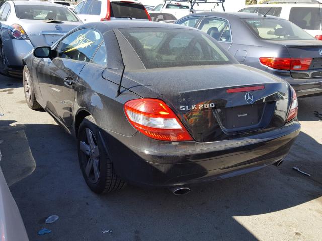 WDBWK54FX6F107979 - 2006 MERCEDES-BENZ SLK 280 BLACK photo 3