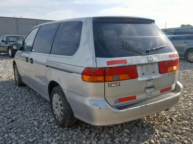 5FNRL18524B105697 - 2004 HONDA ODYSSEY LX GRAY photo 3