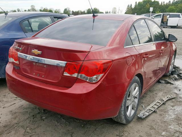 1G1P75SZ2E7434950 - 2014 CHEVROLET CRUZE RED photo 4