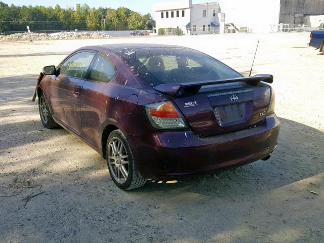 JTKDE177970218548 - 2007 TOYOTA SCION TC იასამნისფერი ფოტო 3