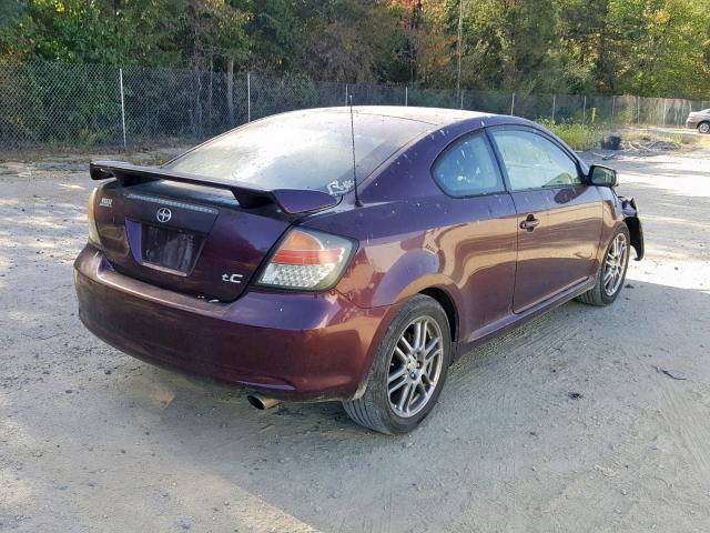 JTKDE177970218548 - 2007 TOYOTA SCION TC იასამნისფერი ფოტო 4